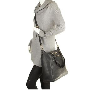 Michael Kors Black Pebbled Leather Convertible Bag